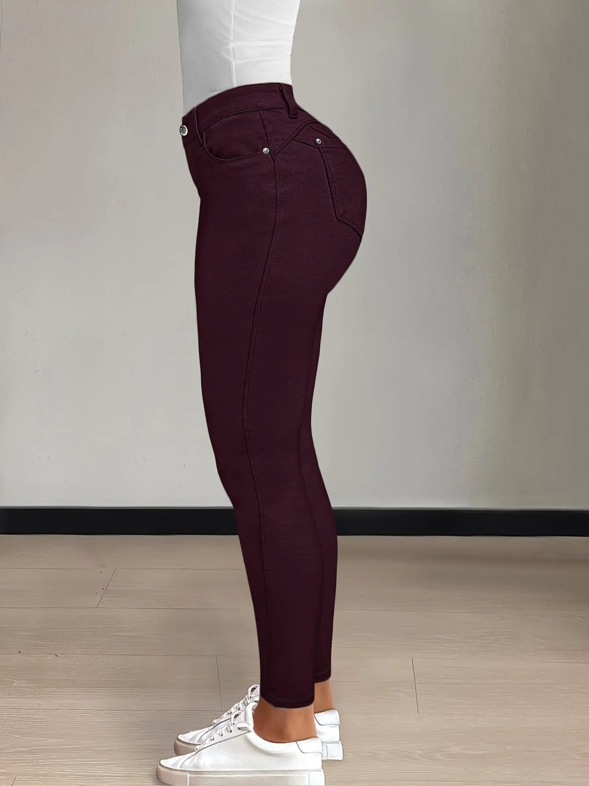 Women's High-Waist Skinny Jeans with Gentle Stretch-Women's Jeans-Bellmaren-Black-S-My Store