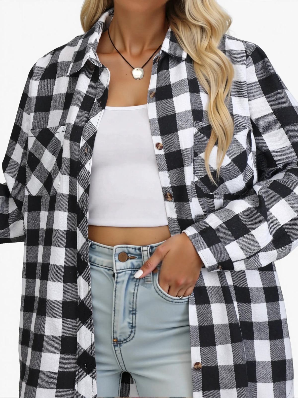 Everly | Relaxed Buffalo Check Shirt by My Store