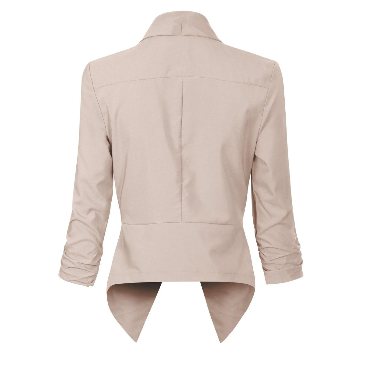 Women's Open-Front Draped Blazer With Gathered Sleeves by Bellmaren