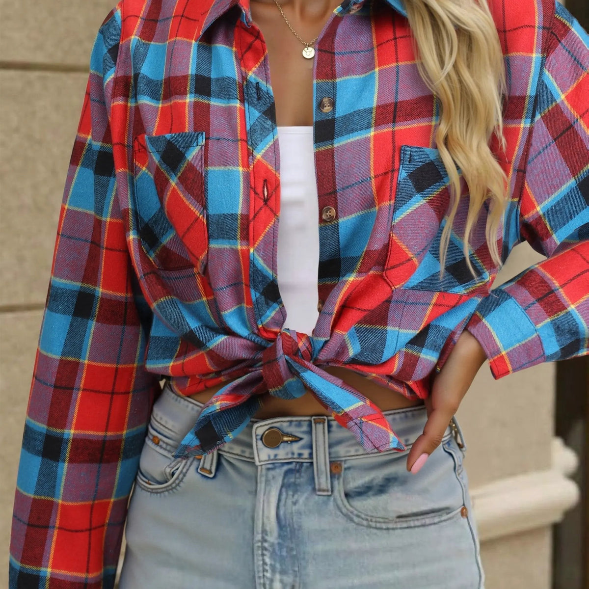 Everly | Relaxed Buffalo Check Shirt by My Store