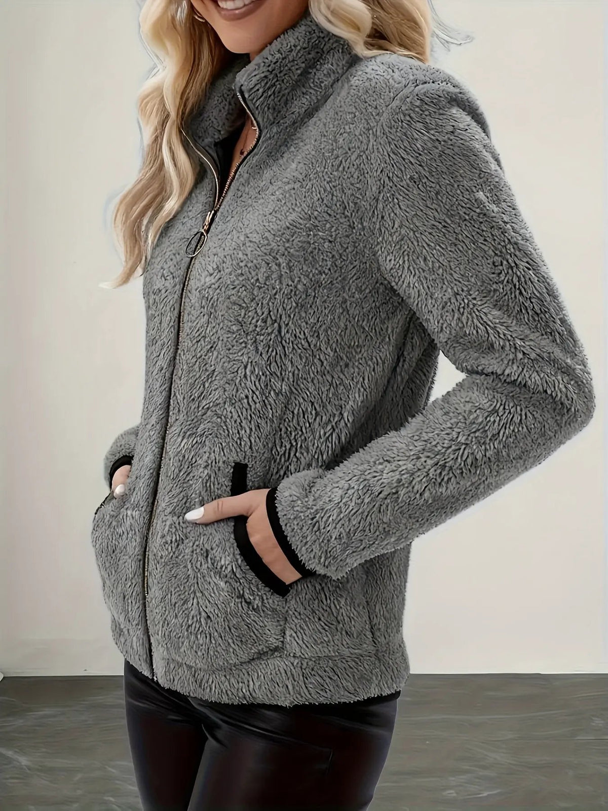 Simone | Cozy Zip-Up Jacket by My Store