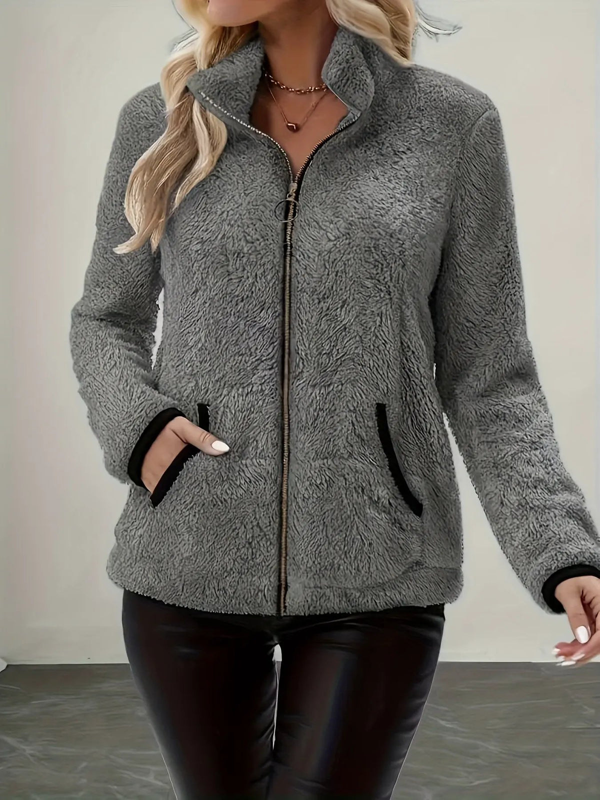 Simone | Cozy Zip-Up Jacket by My Store