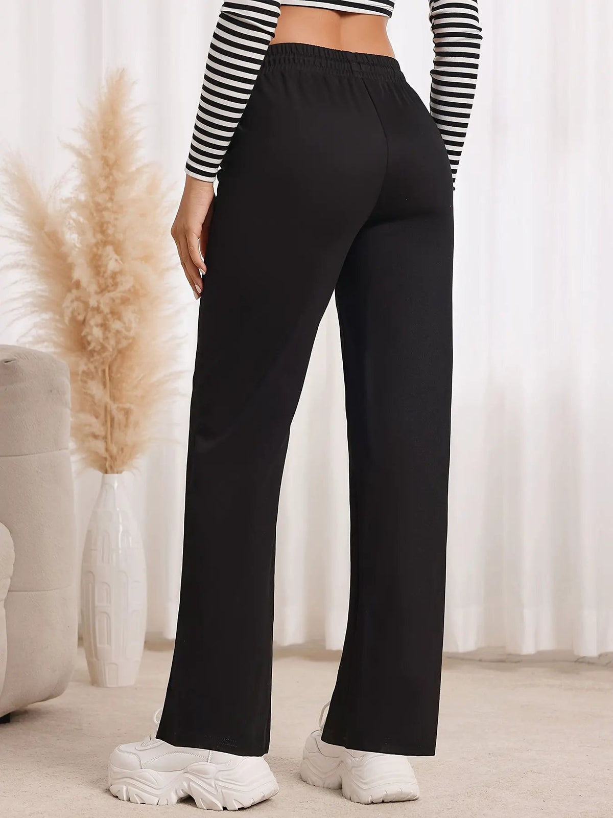 Women's Relaxed Straight-Leg Sweatpants-Women's Sweatpants-Bellmaren-Grey-S-My Store