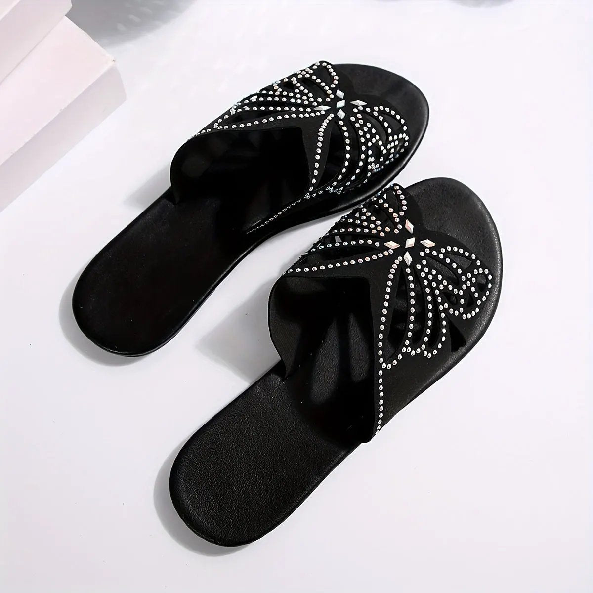 Faye | Sparkling Butterfly Slide Sandals by My Store