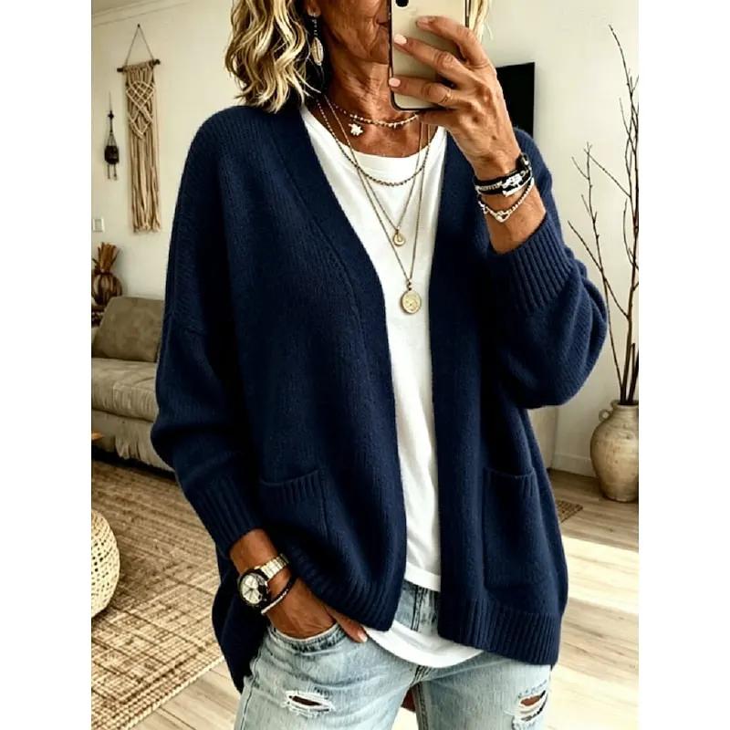 Iris | Relaxed Open-Front Cardigan by My Store