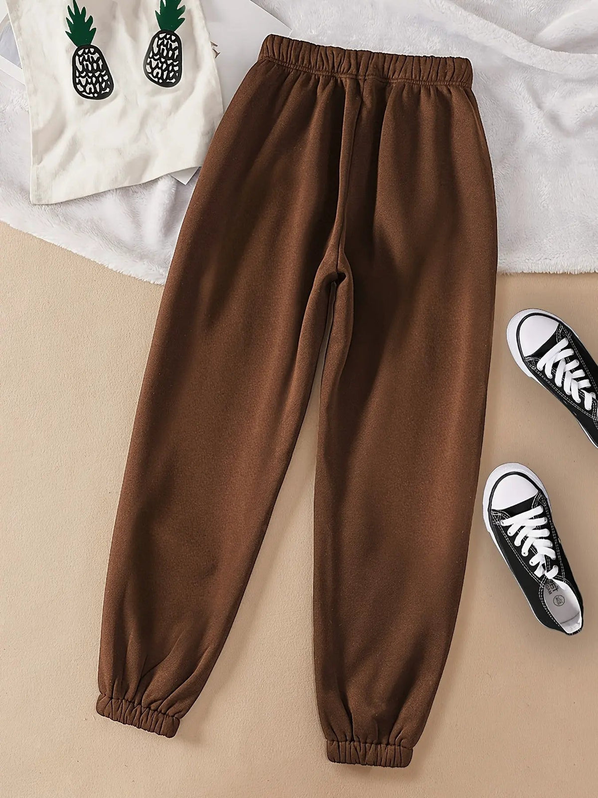 Women's Relaxed Drawstring Joggers with Cuffed Hem-Women's Joggers-Bellmaren-Light Grey-XS-My Store
