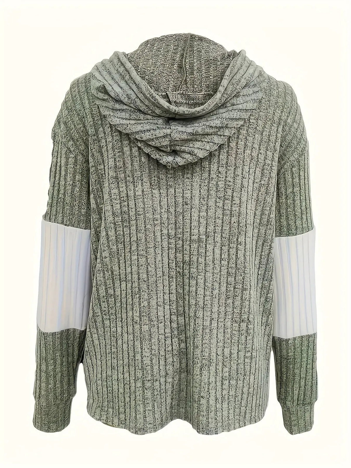 Cecilia | Textured Colour-Block Hooded Jacket by My Store