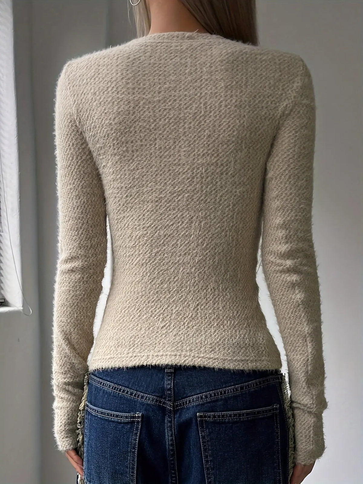 Noreen | Soft Plush Long Sleeve Top by My Store