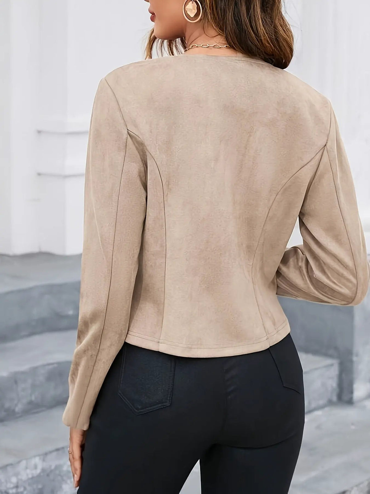 Women's Tailored Cropped Jacket in Classic Silhouette by Bellmaren