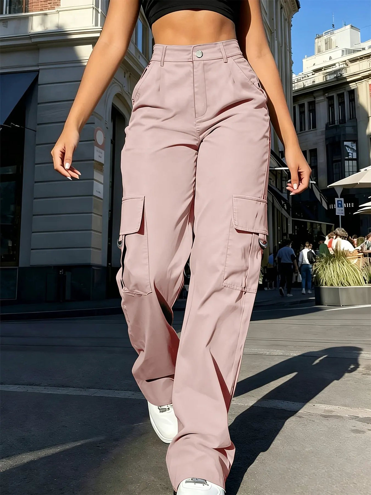 Bonnie | High-Waisted Wide-Leg Cargo Pants by My Store