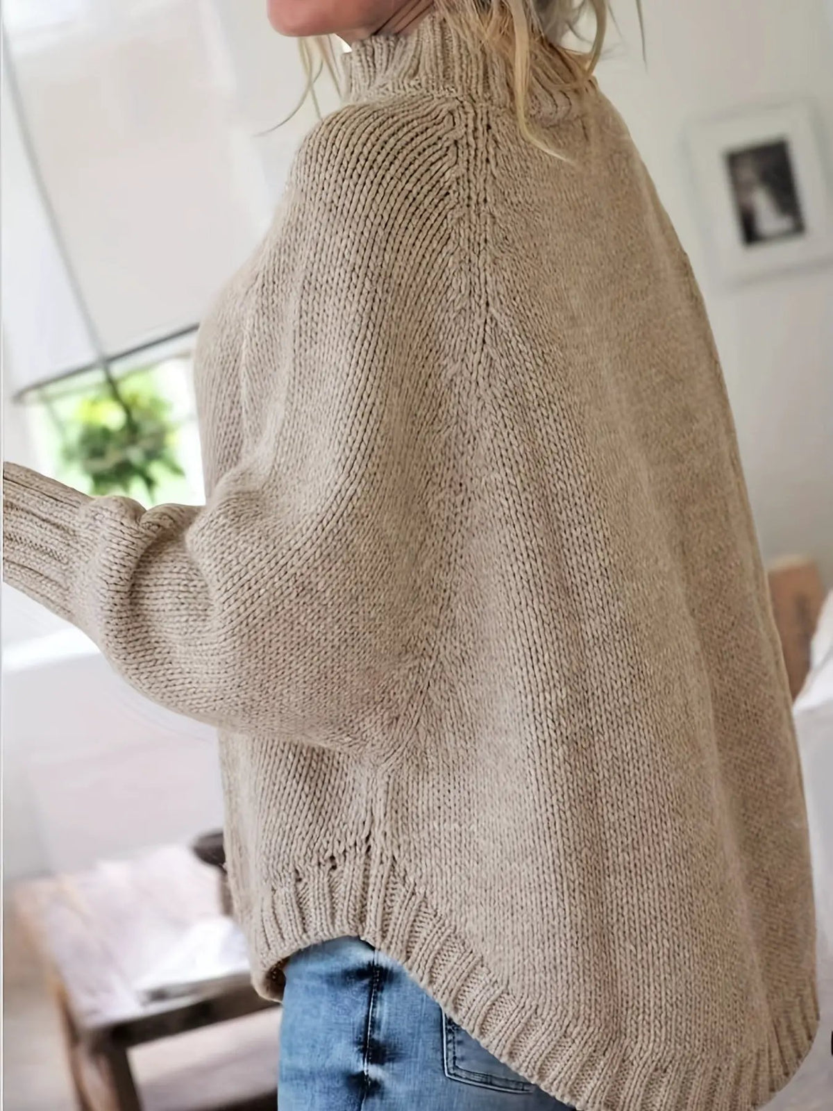 Corinne | Cozy High-Neck Cable-Knit Sweater by My Store