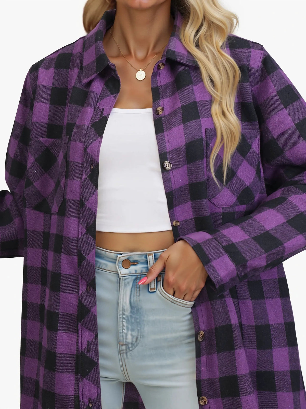 Everly | Relaxed Buffalo Check Shirt by My Store