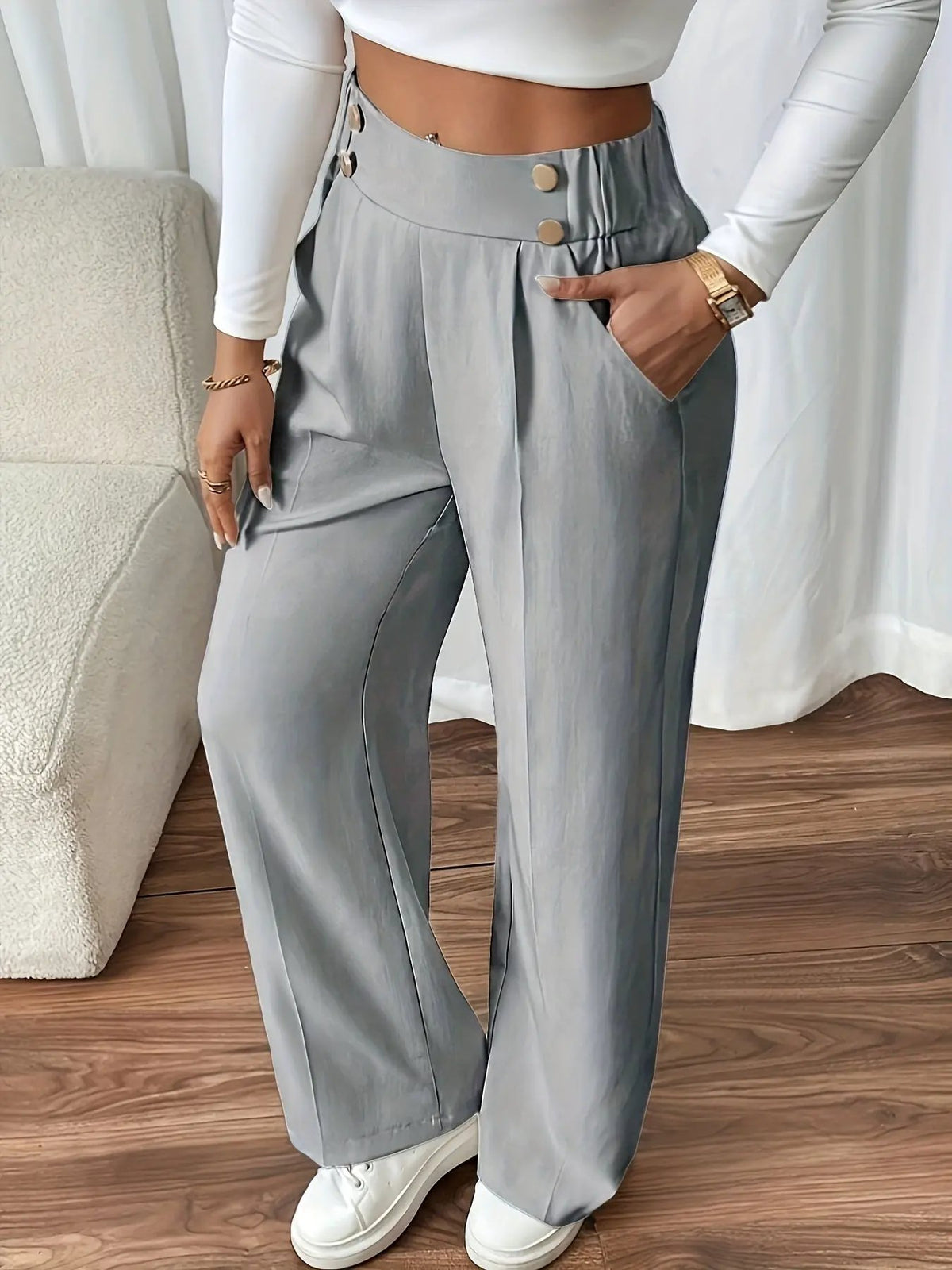 Renata | Tailored High-Waist Trousers by My Store