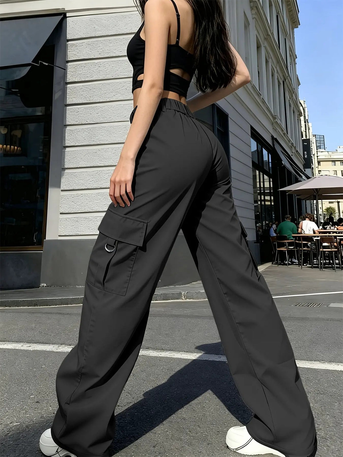 Bonnie | High-Waisted Wide-Leg Cargo Pants by My Store