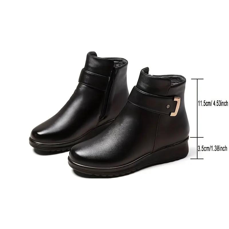 Bernadette | Cozy Buckle Ankle Boots by My Store