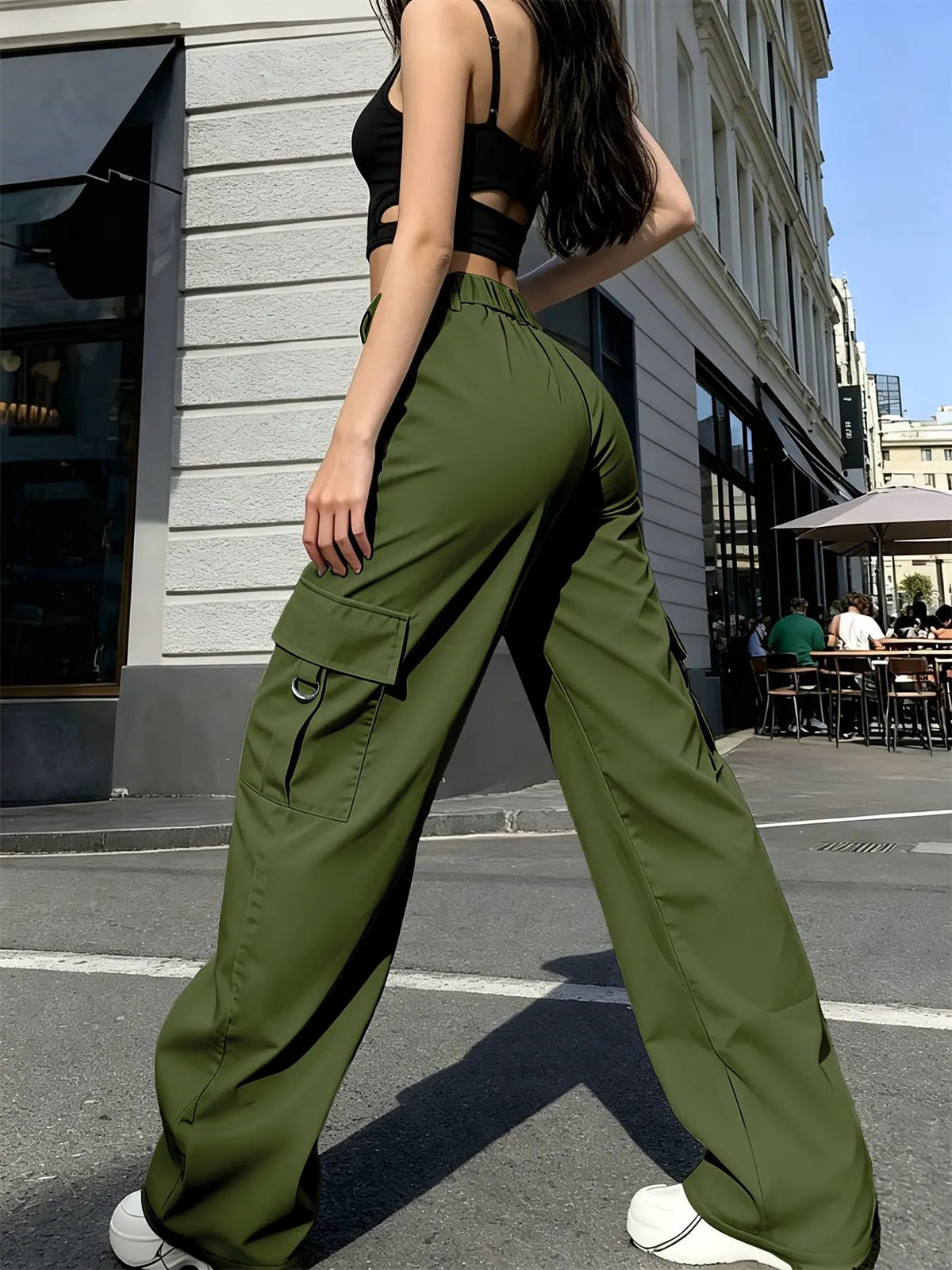 Bonnie | High-Waisted Wide-Leg Cargo Pants by My Store