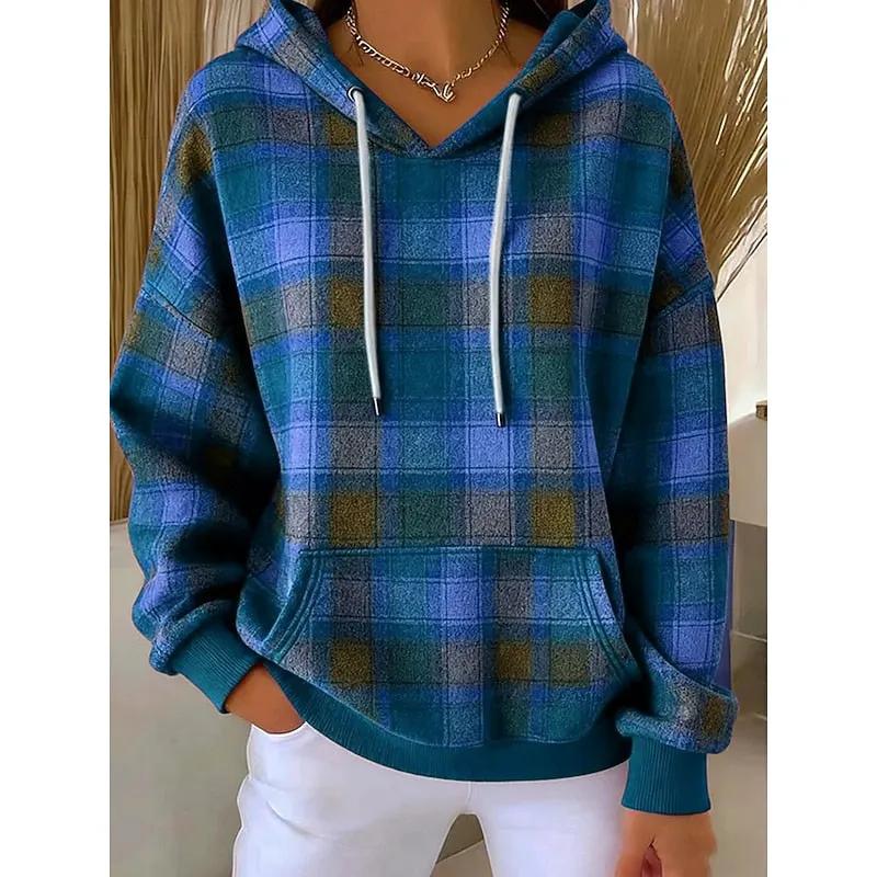 Sadie | Cozy Checked Hoodie by My Store