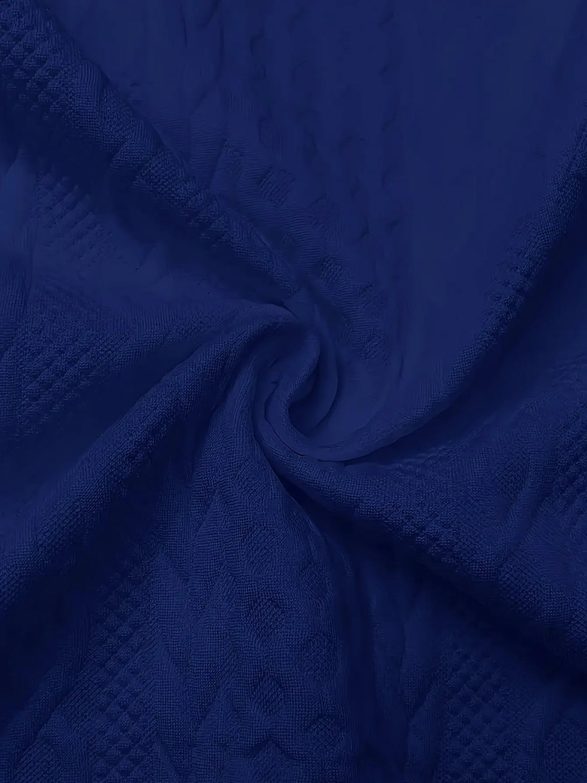 Women's Textured Zip-Up Hooded Jacket with Drawstring-Women's Coats & Jackets-Bellmaren-Blue-S-My Store