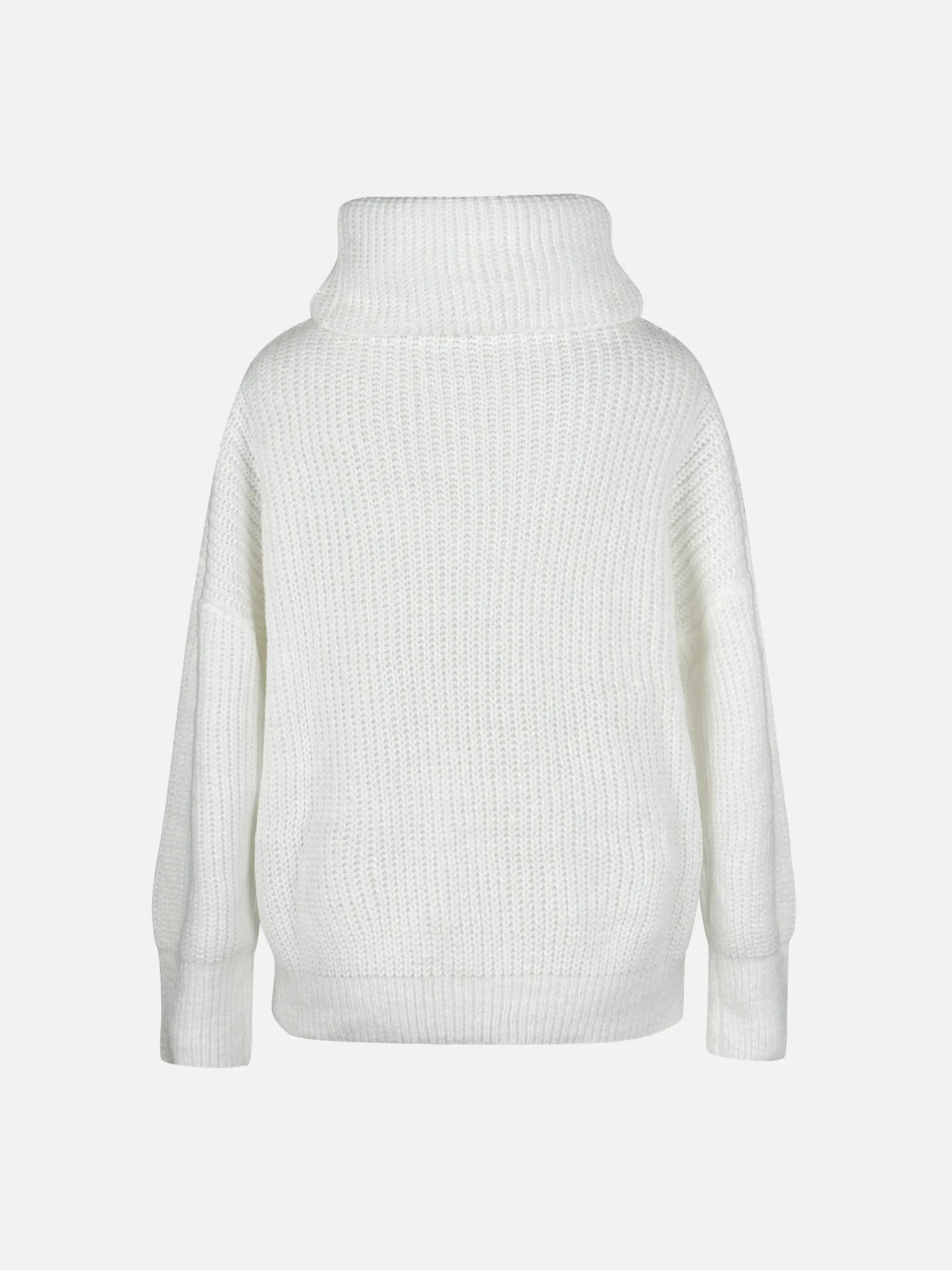 Women's Relaxed Cowl-Neck Sweater With Cuff Buttons by Bellmaren