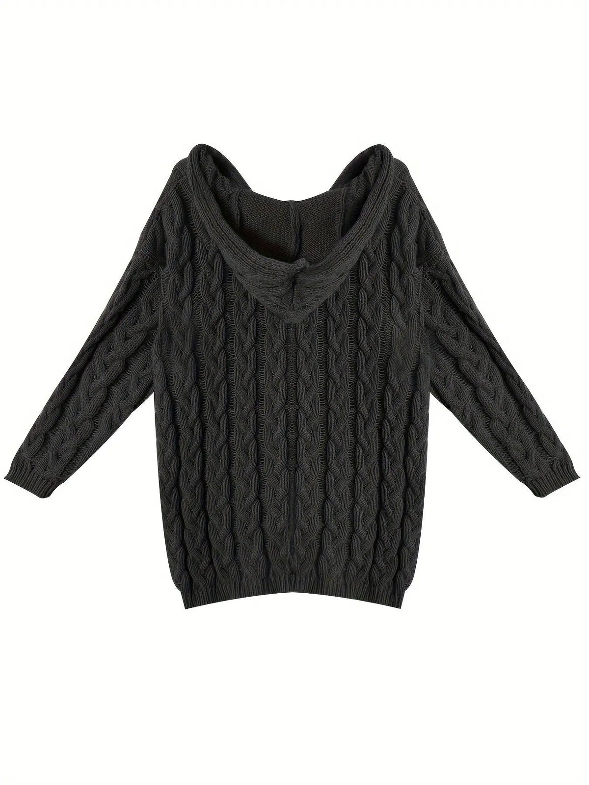 Women's Relaxed Cable-Knit V-Neck Jumper-Women's Sweaters-Bellmaren-Beige-2XL-My Store