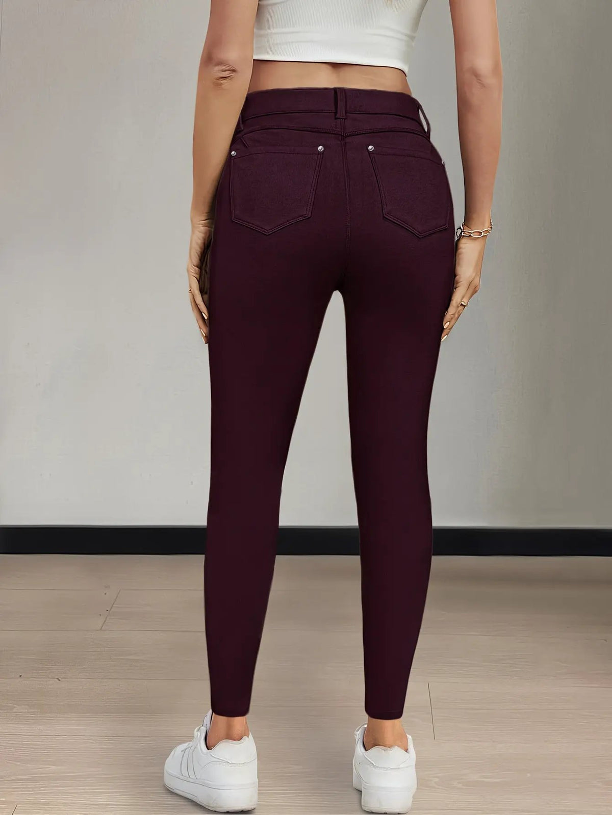 Women's High-Waist Skinny Jeans with Gentle Stretch-Women's Jeans-Bellmaren-Black-S-My Store