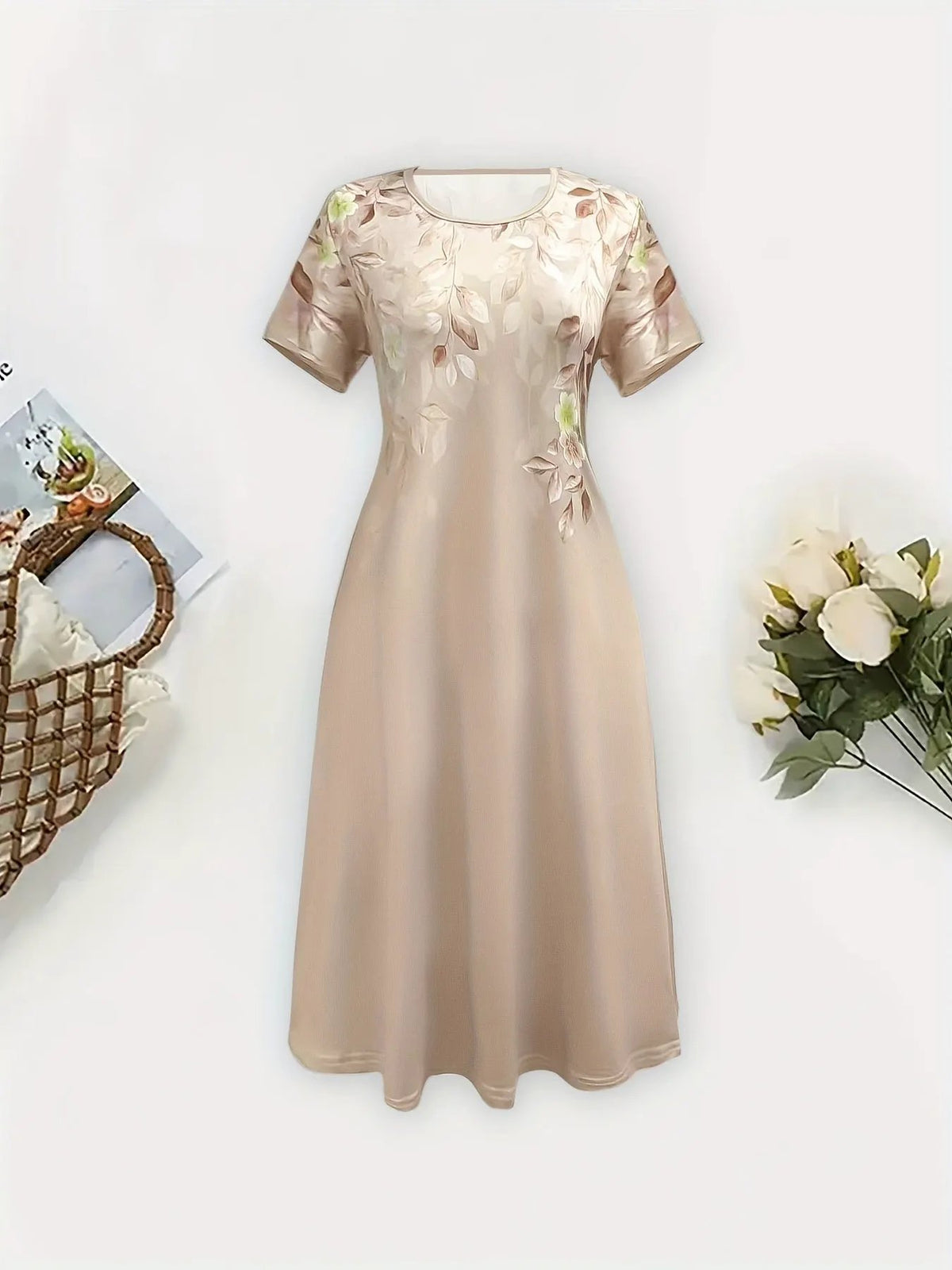 Marjorie | Graceful Floral A-Line Dress by Bellmaren