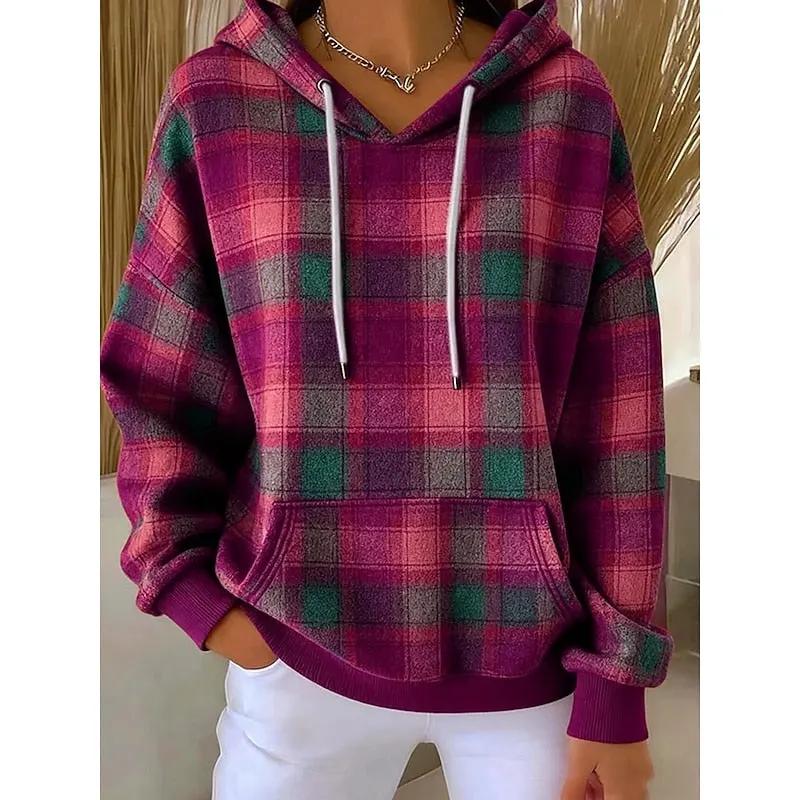 Sadie | Cozy Checked Hoodie by My Store