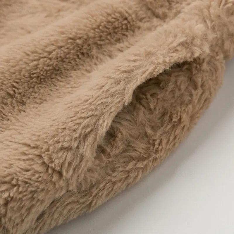 Women's Plush Cropped Zip Jacket with Stand-Up Collar-Women's Coats & Jackets-Bellmaren-Pink-M-My Store