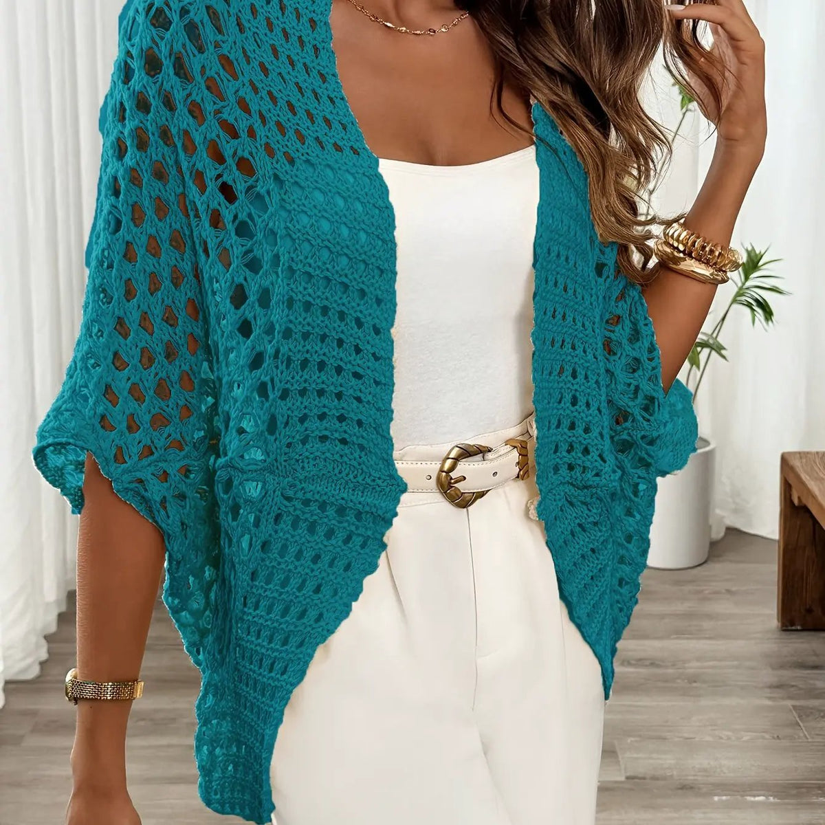 Susannah | Open-Front Batwing Cardigan by My Store