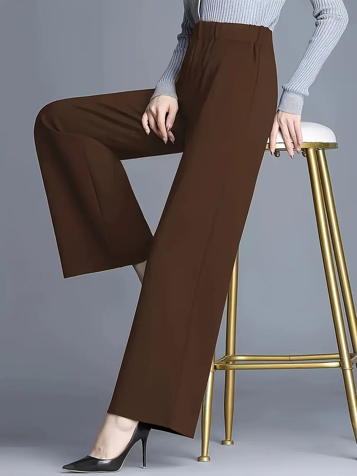 Claudia | High-Waisted Wide-Leg Pants by My Store
