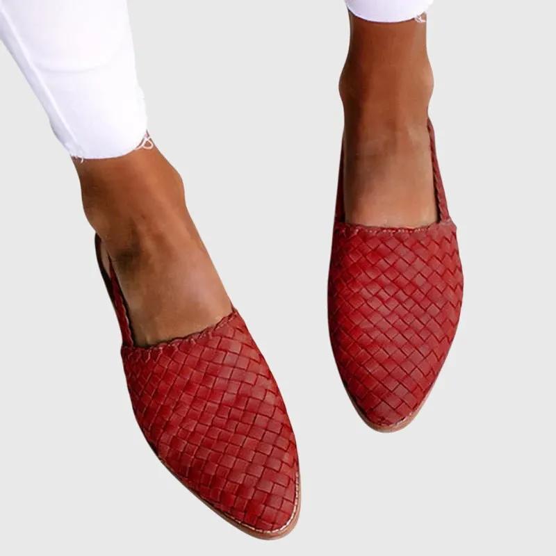 Women's Woven Pointed-Toe Flats - Slip-On Comfort by Bellmaren