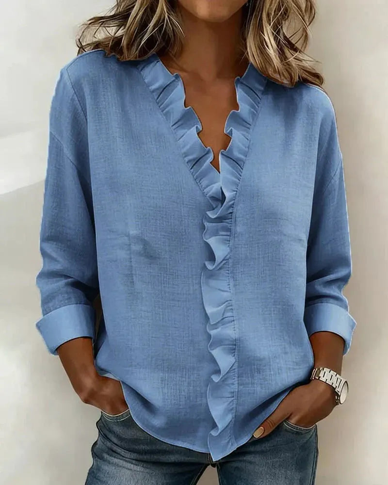 Chloe | Lightweight V-Neck Blouse by My Store