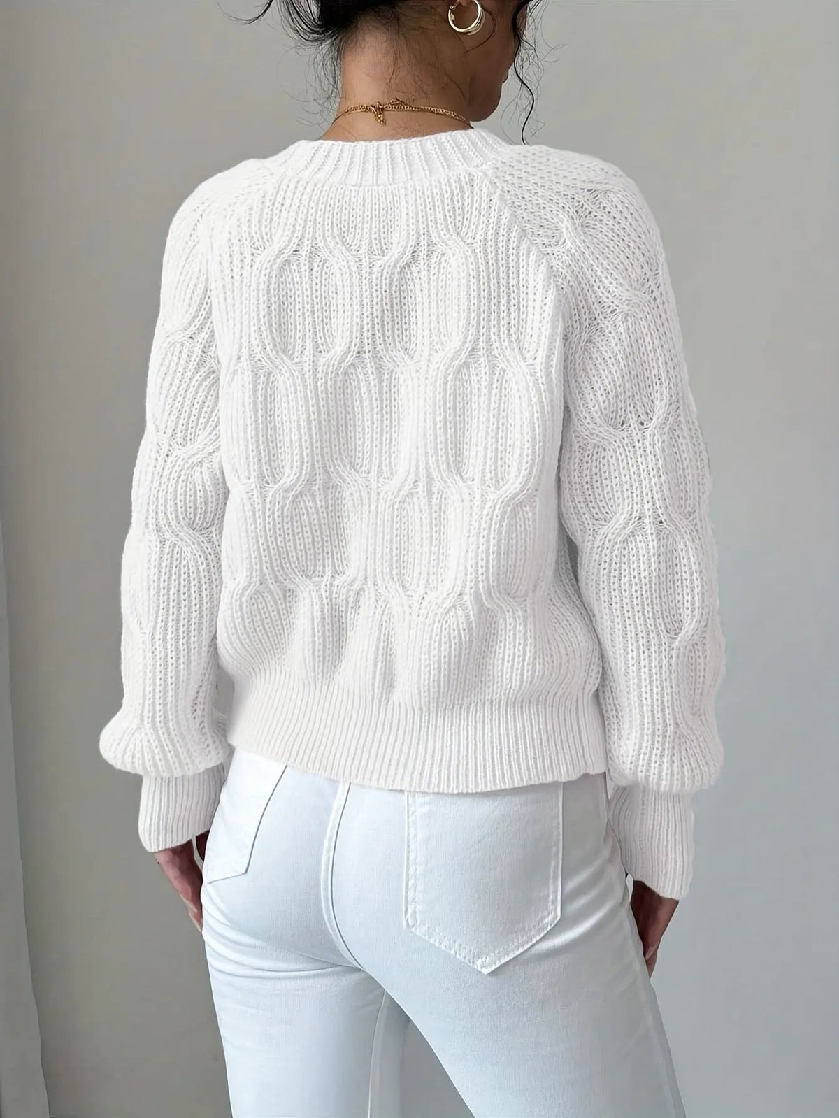 Women's Bow-Detail Long Sleeve Button Cardigan-Women’s Cardigans-Bellmaren-Pink-S-My Store
