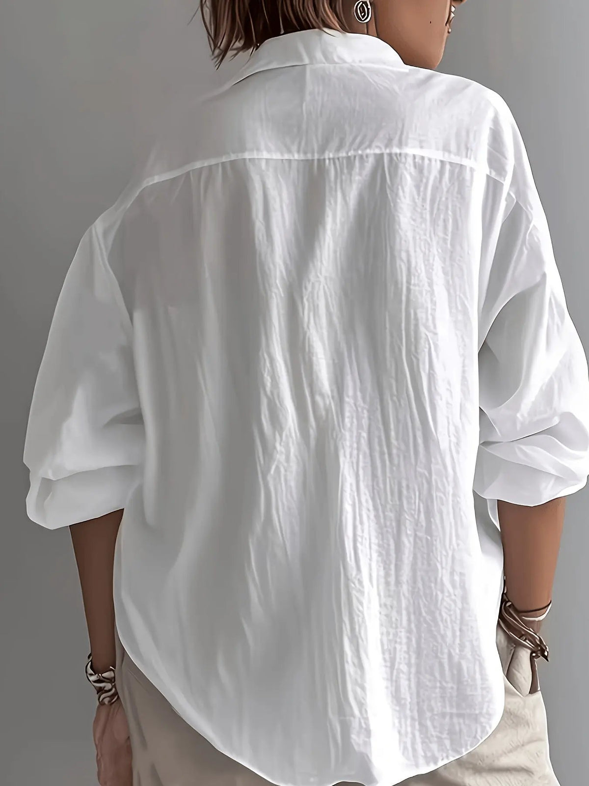 Freya | Relaxed Collared Blouse by Bellmaren