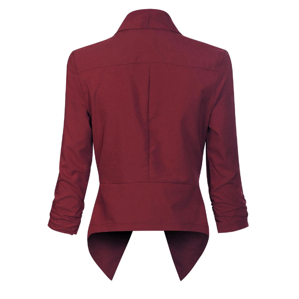 Women's Open-Front Draped Blazer With Gathered Sleeves by Bellmaren