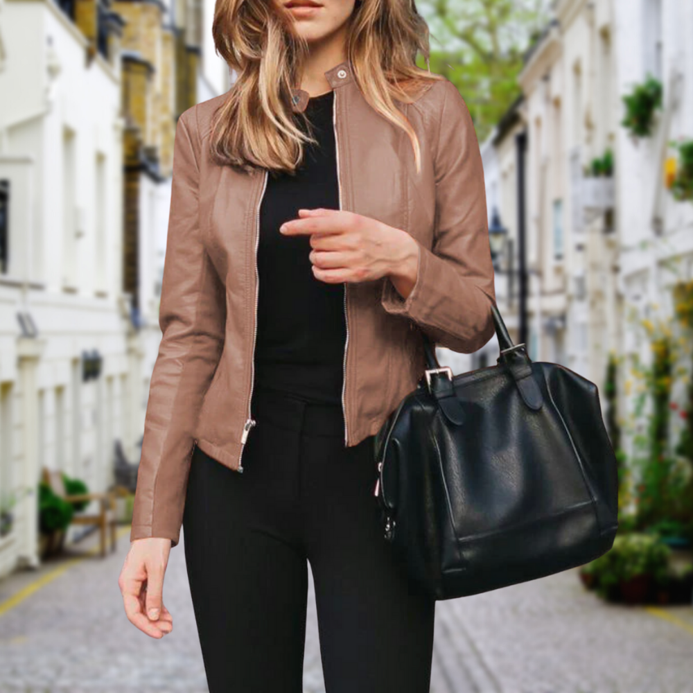 Marisol | Zip-Front Biker Jacket by My Store