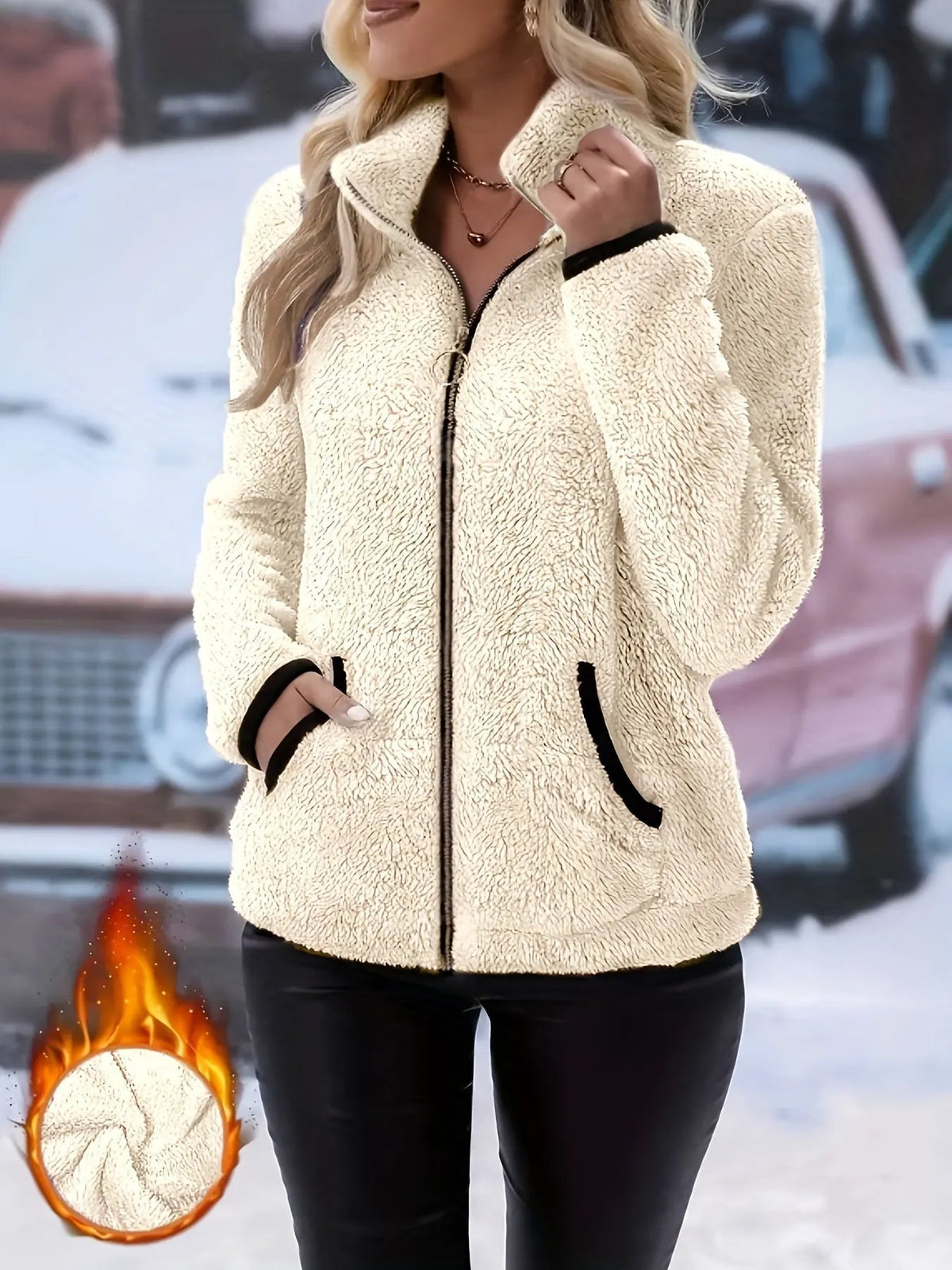 Simone | Cozy Zip-Up Jacket by My Store