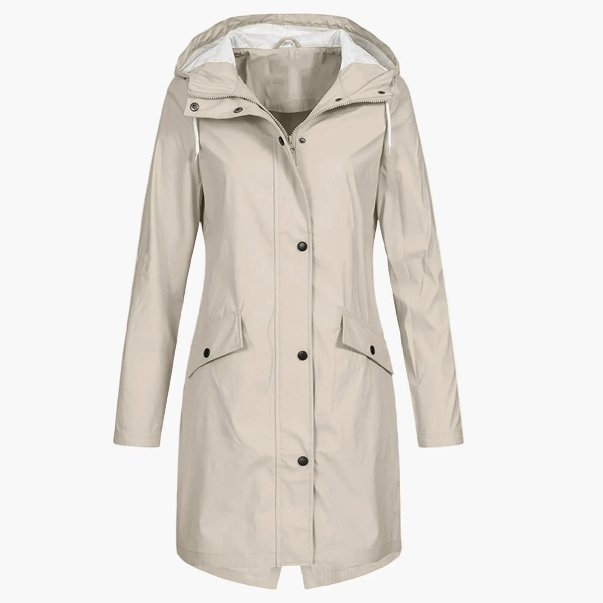Women's Long Hooded Waterproof Raincoat for Wet Weather by Bellmaren