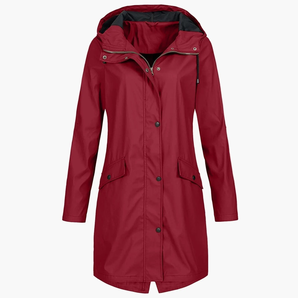 Women's Long Hooded Waterproof Raincoat for Wet Weather by Bellmaren
