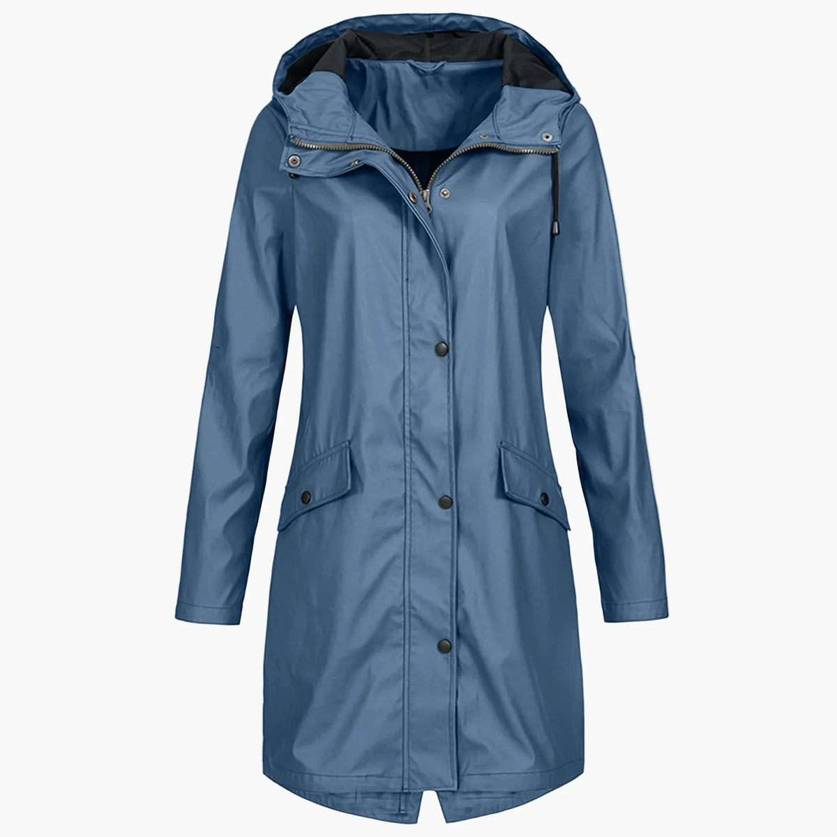 Women's Long Hooded Waterproof Raincoat for Wet Weather by Bellmaren
