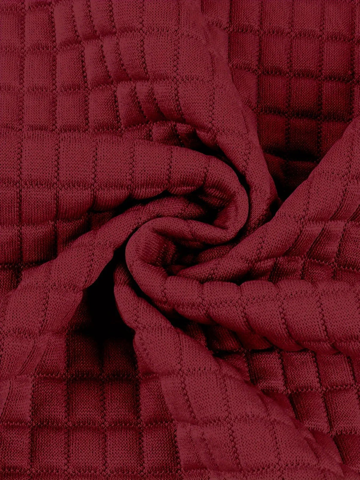 Women's Textured Hooded Top With Front Pouch-Women's Hoodies-Bellmaren-Burgundy-XL-My Store