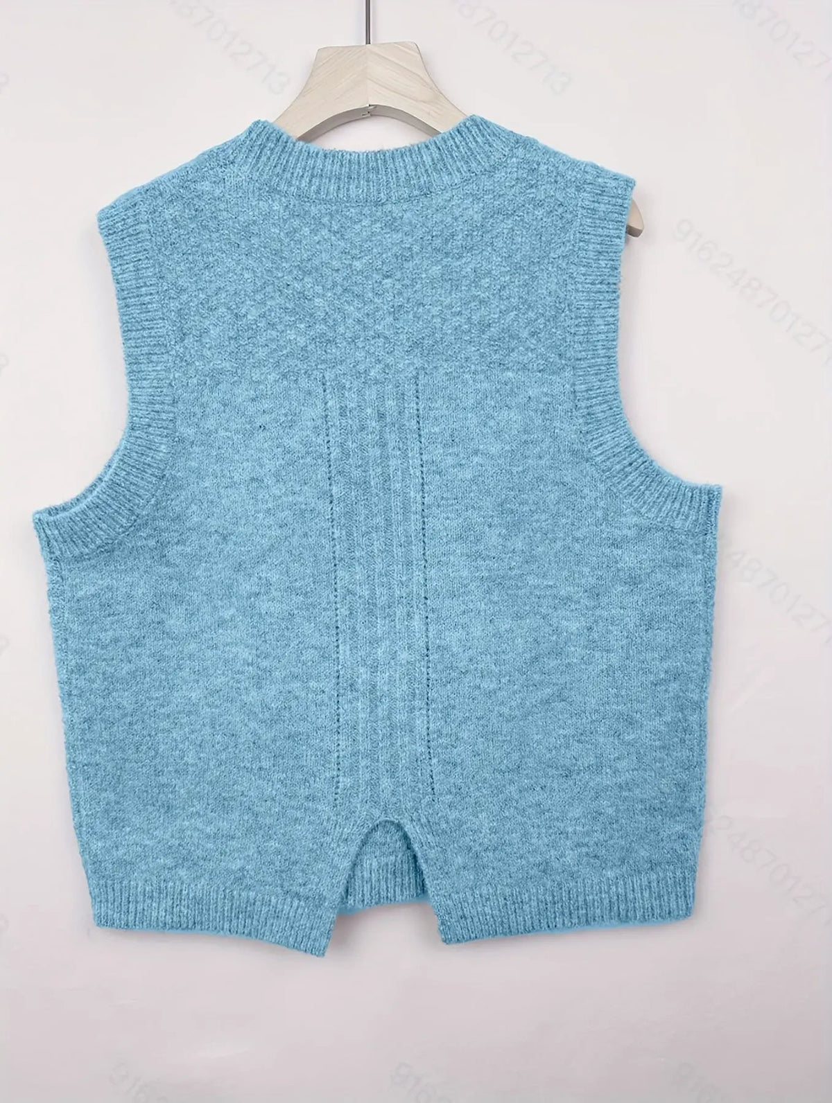 Women's Cable-Knit Sleeveless Vest / Collared Style-Women's Sweaters-Bellmaren-Yellowish-Brown-S-My Store