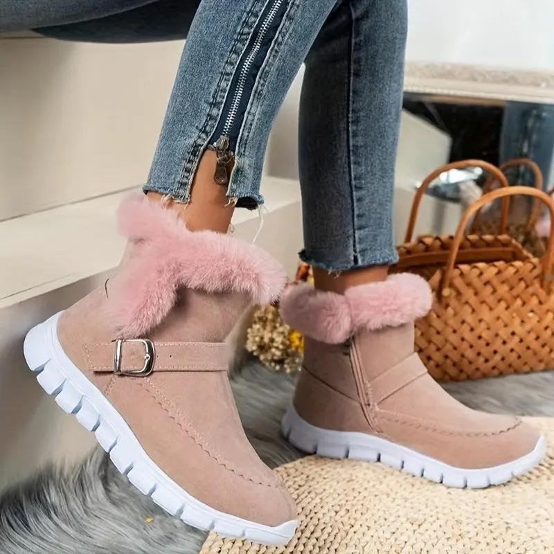 Nora | Cozy Plush-Trimmed Winter Boots by My Store