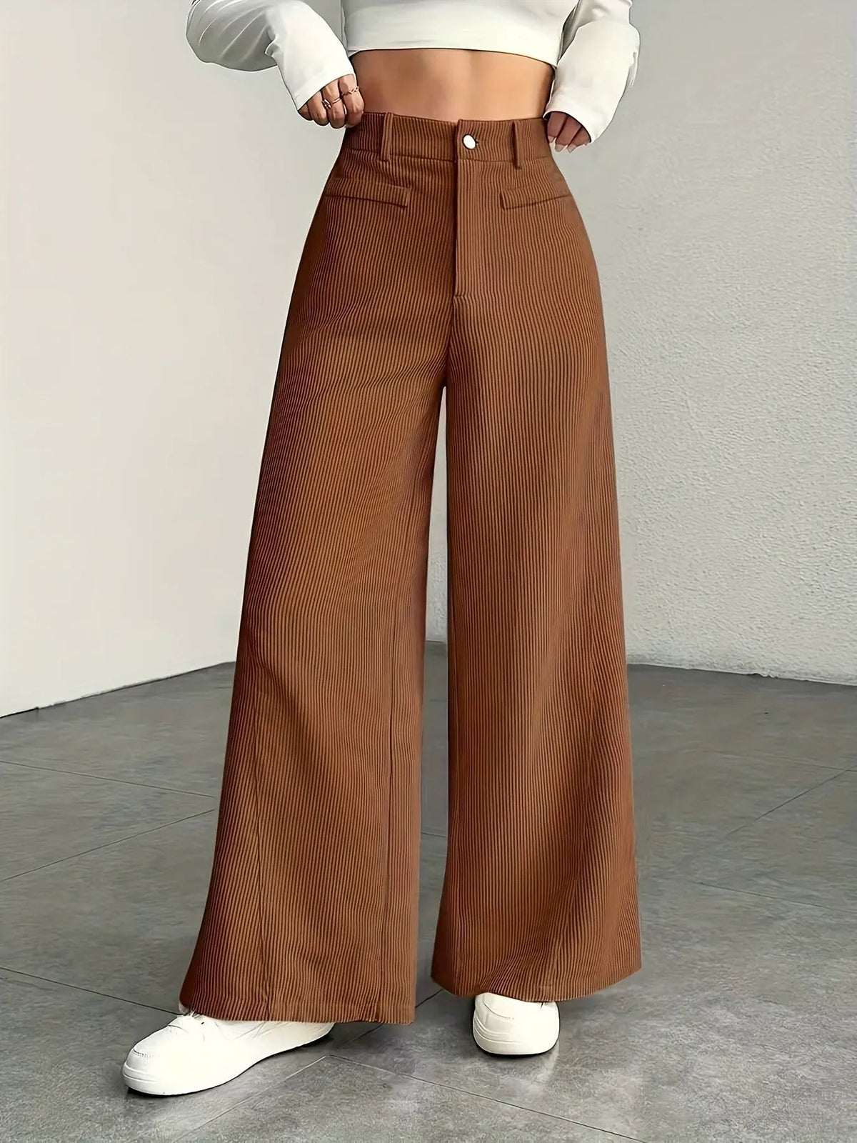 Juniper | High-Waisted Wide-Leg Trousers by My Store