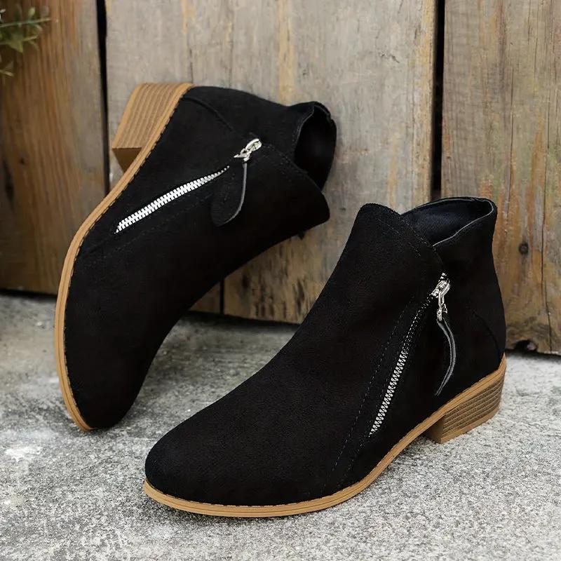 Joanna | Elegant Comfortable Zipper Shoes by My Store