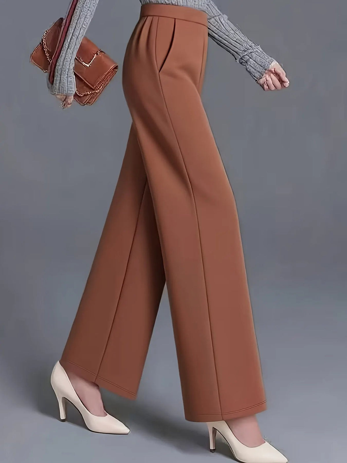 Claudia | High-Waisted Wide-Leg Pants by My Store