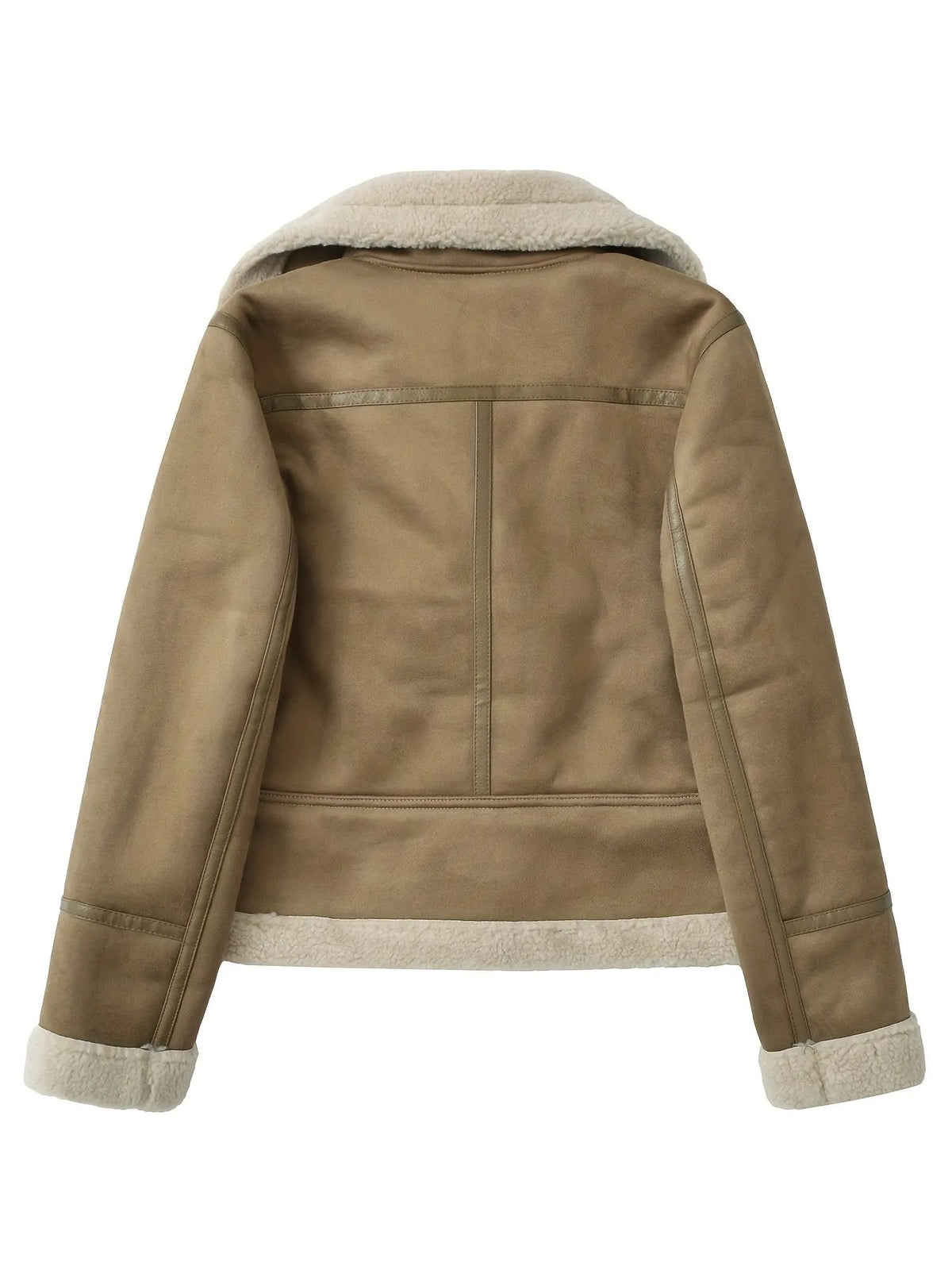 Women's Belted Aviator Jacket with Zip Front-Women's Coats & Jackets-Bellmaren-Camel-XS-My Store