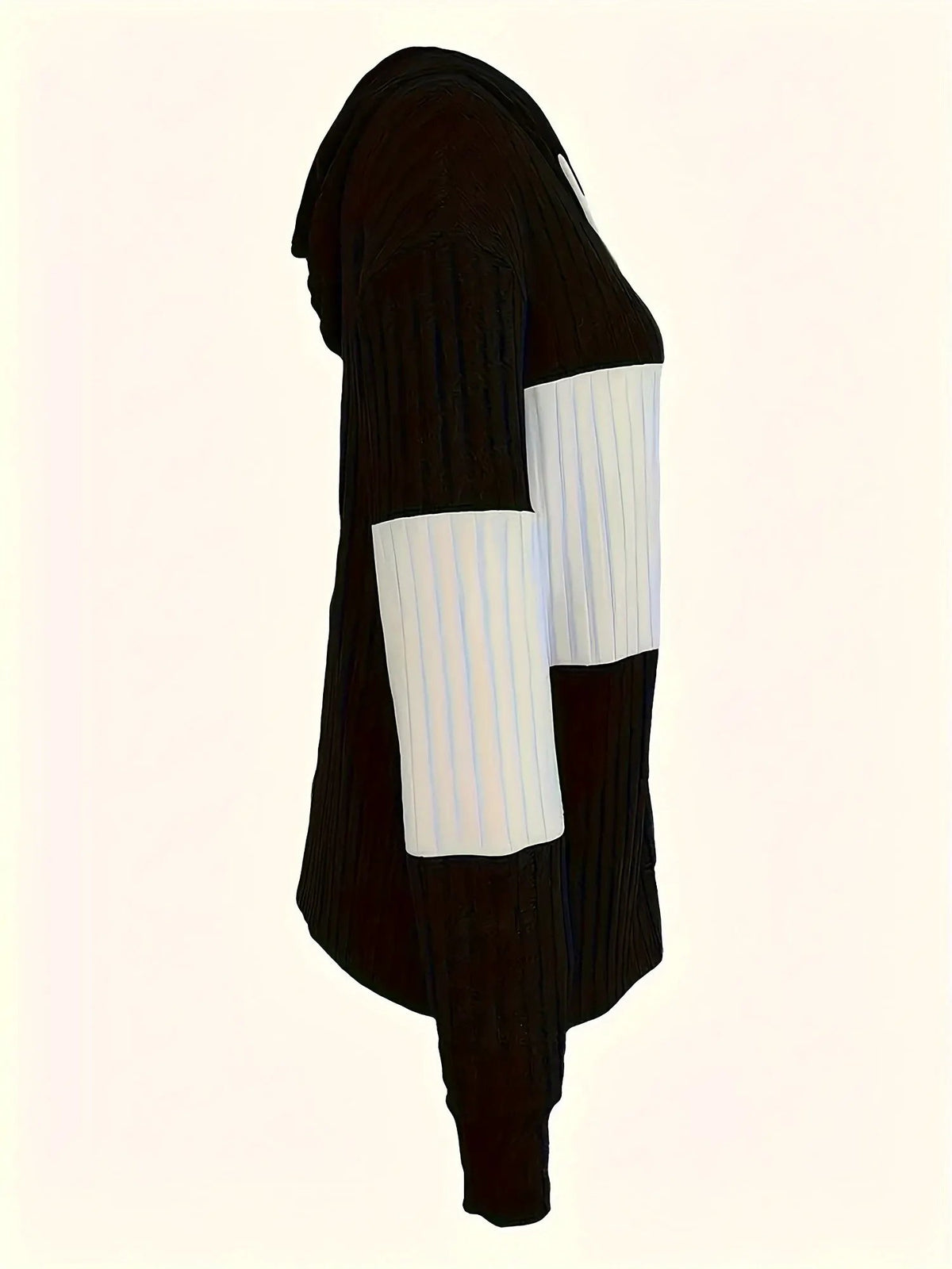 Cecilia | Textured Colour-Block Hooded Jacket by My Store