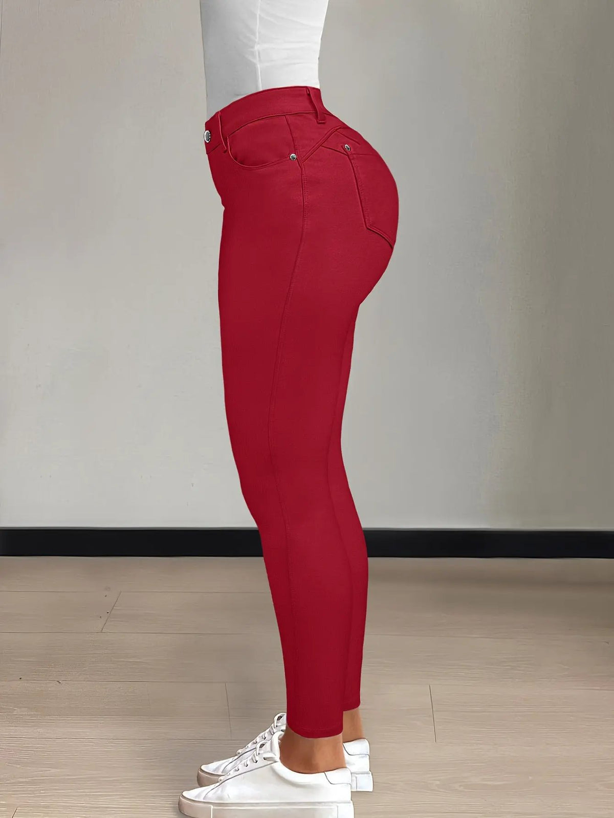 Women's High-Waist Skinny Jeans with Gentle Stretch-Women's Jeans-Bellmaren-Black-S-My Store