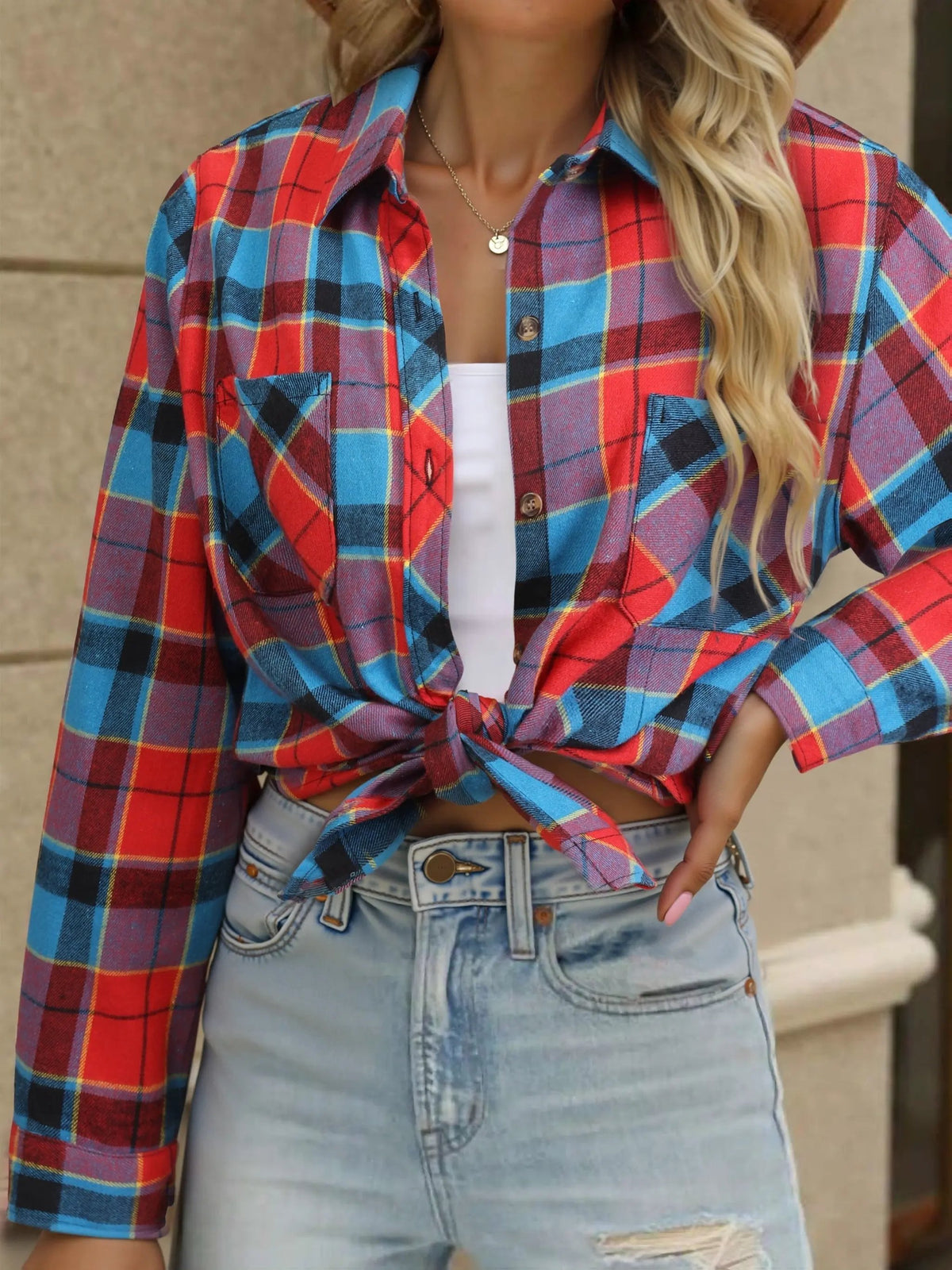 Everly | Relaxed Buffalo Check Shirt by My Store